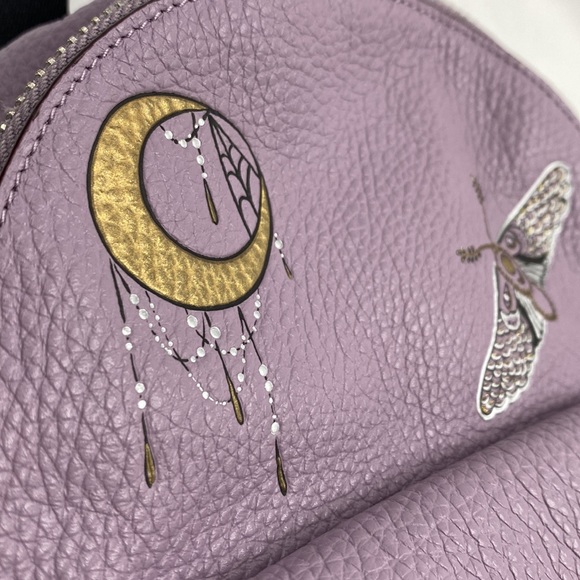 Coach Chelsea Champlain Mini Charlie Backpack Purse Purple Tattoo Graphic Lilac - Picture 6 of 14